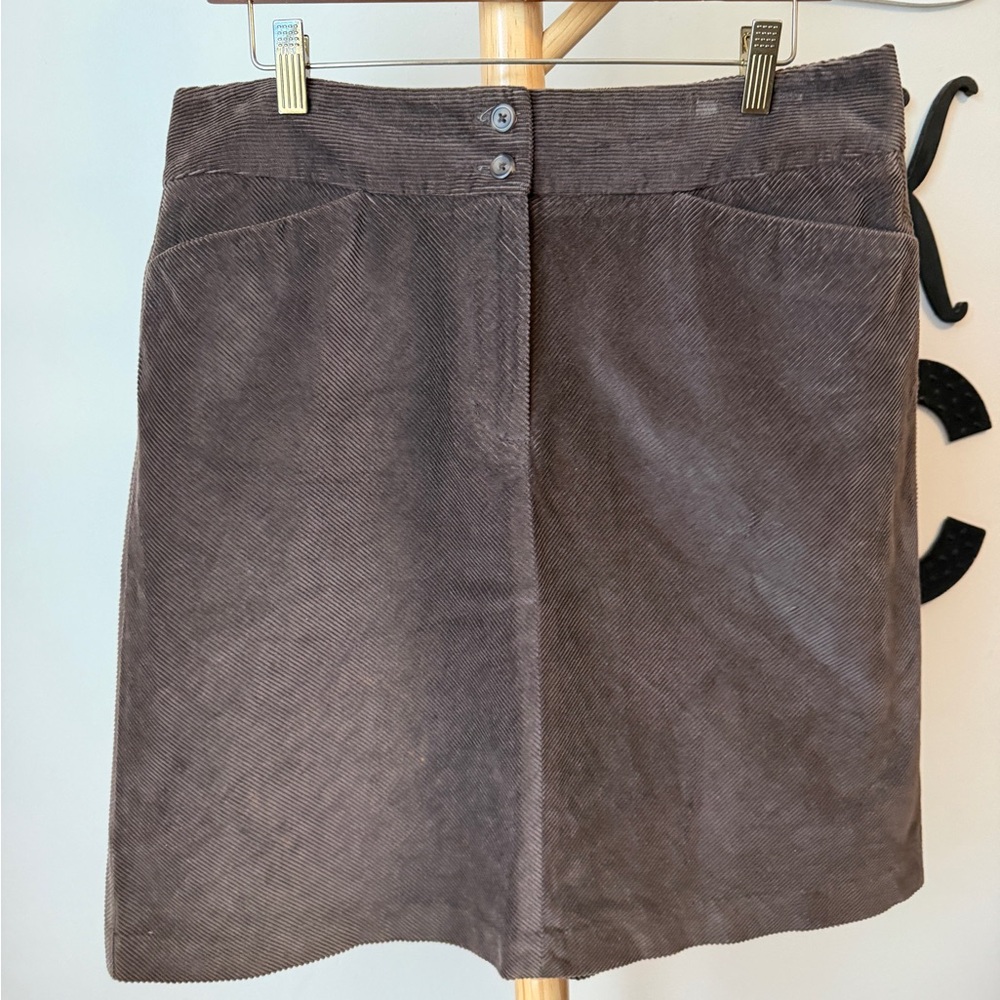 Talbots Brown Corduroy Pencil Skirt Women’s Size 12 Stretch Preppy Capsule - Picture 2 of 6